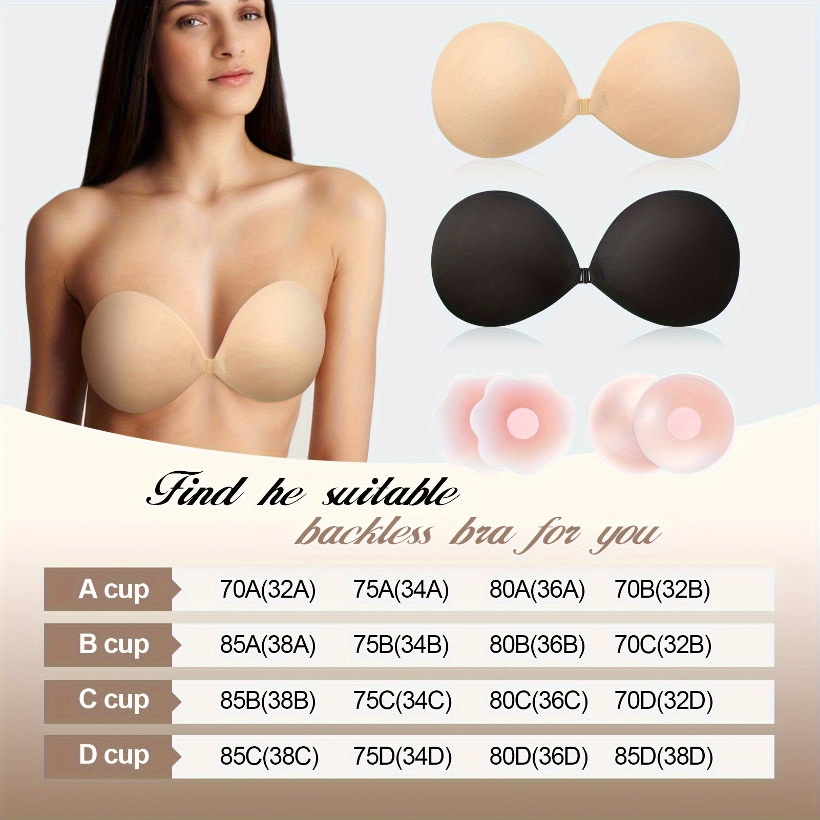 Adhesive Silicone Push-Up Bra - TrimTones