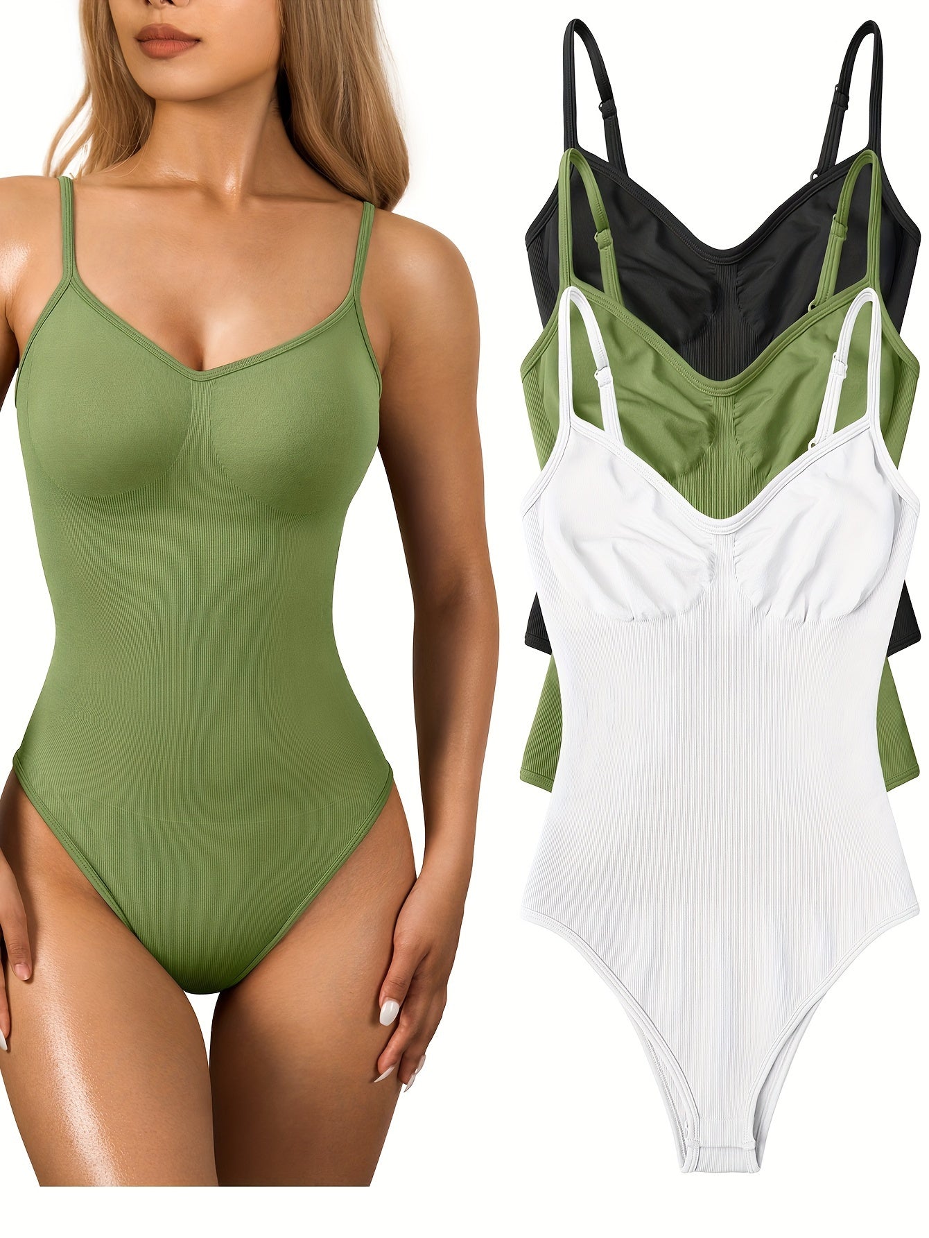 Ribbed Sleeveless Adjustable Bodysuits - TrimTones