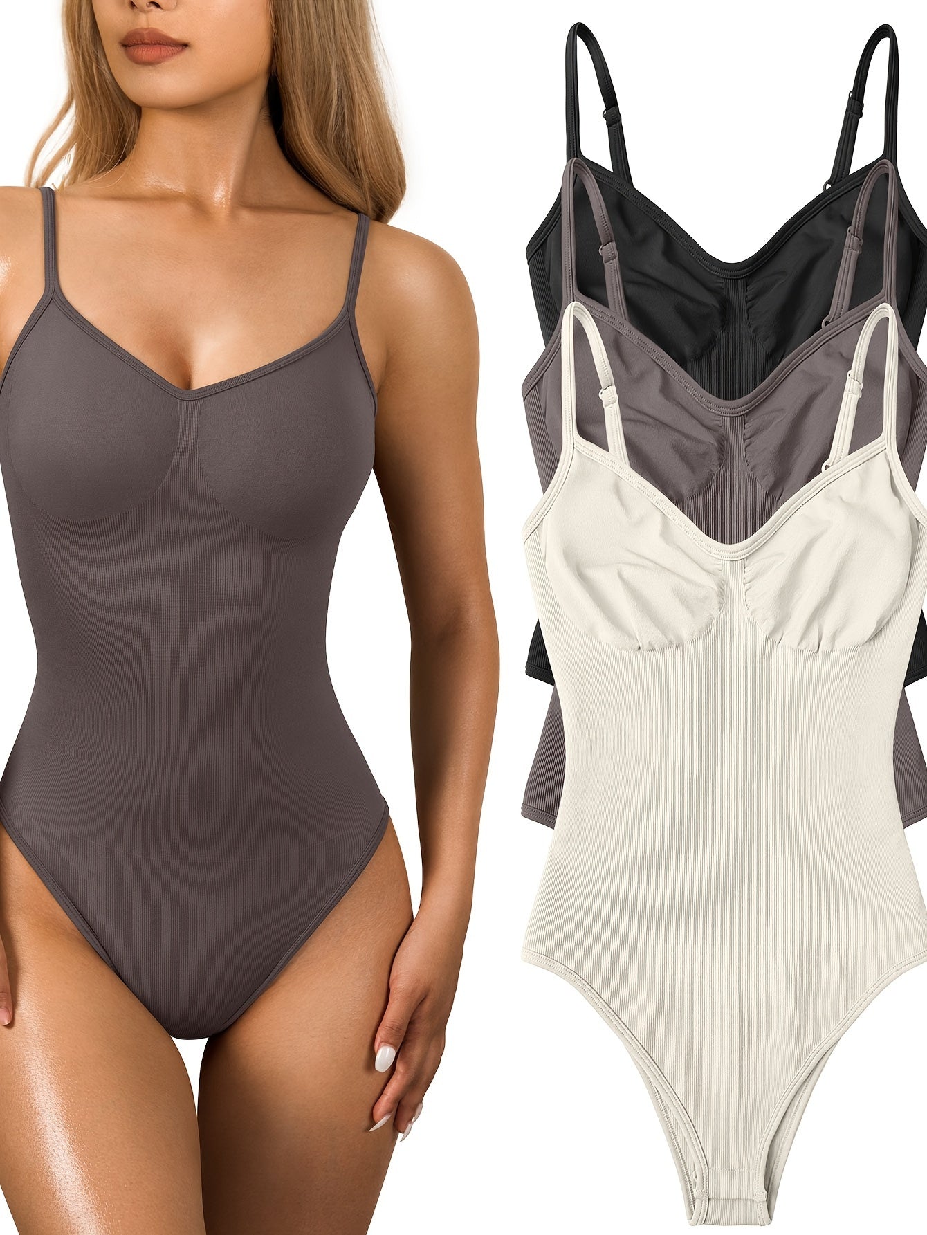 Ribbed Sleeveless Adjustable Bodysuits - TrimTones