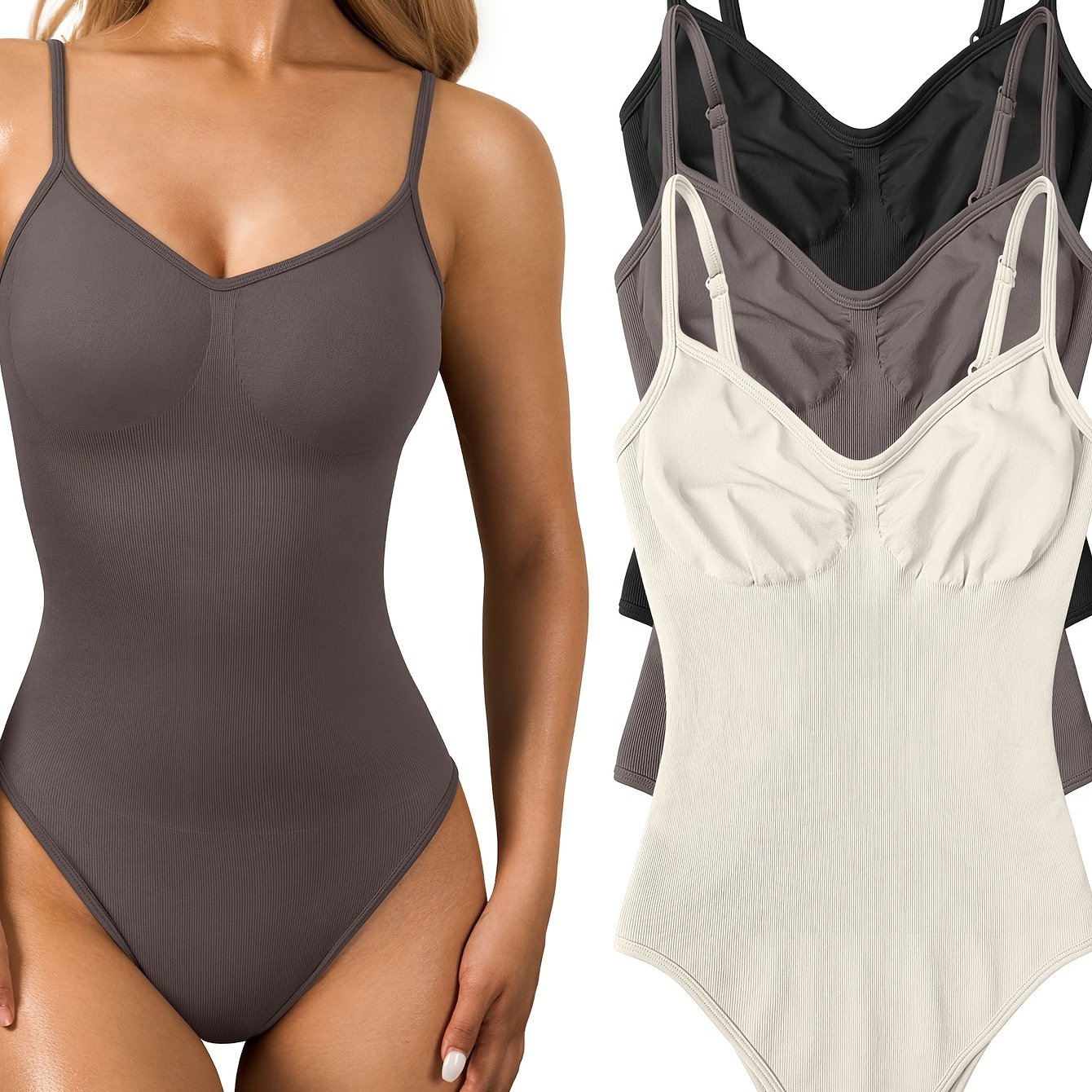 Ribbed Sleeveless Adjustable Bodysuits - TrimTones