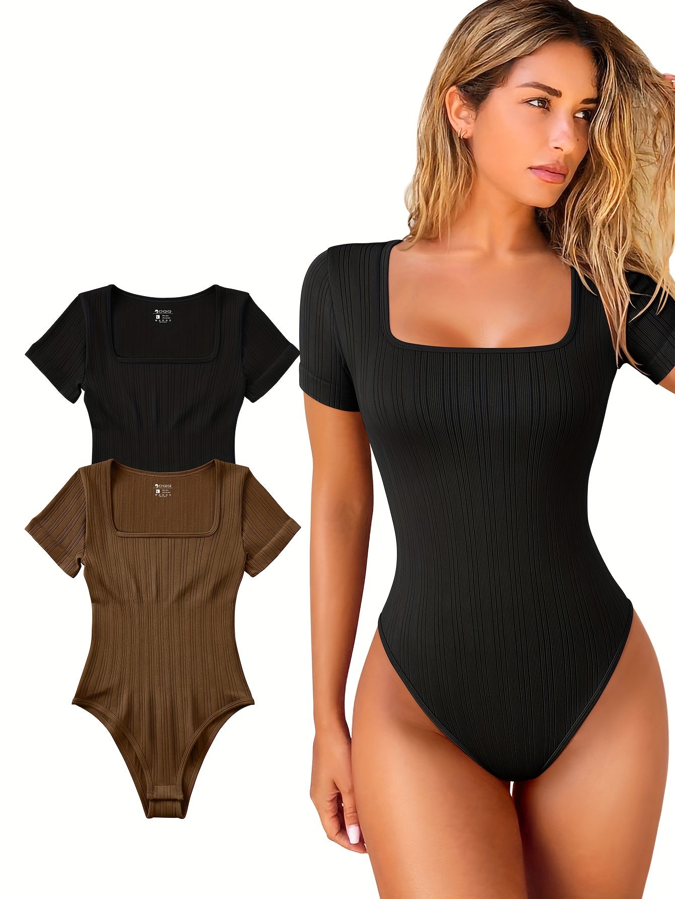 Half Sleeve Stretchy Striped Bodysuits - TrimTones