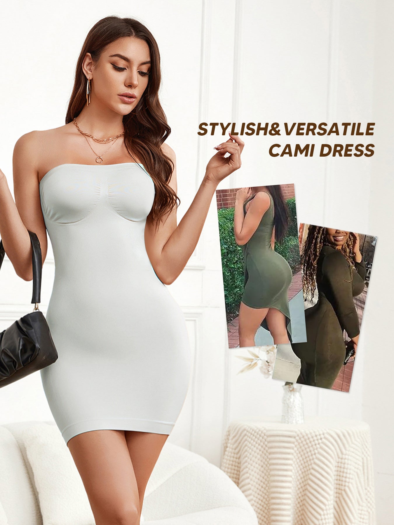 Strapless Shapewear Dress for Body Shaping - TrimTones