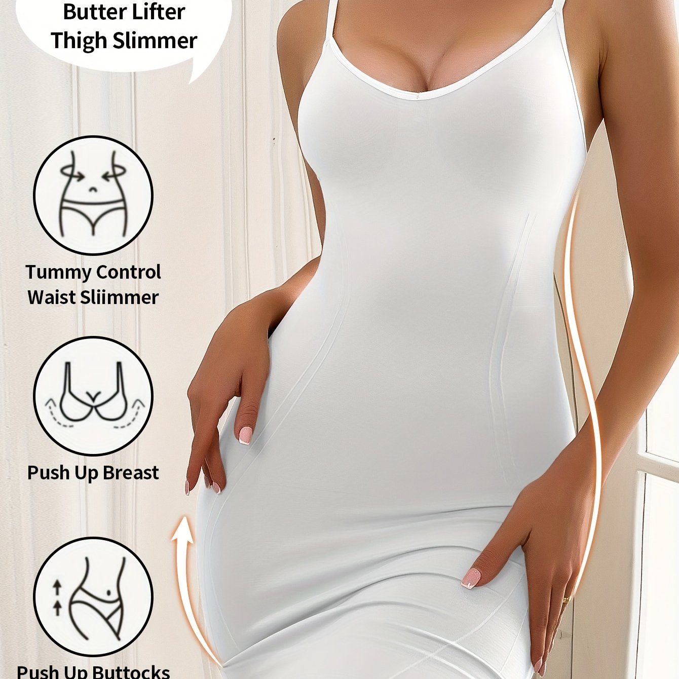 Solid Seamless Shapewear with Padding - TrimTones