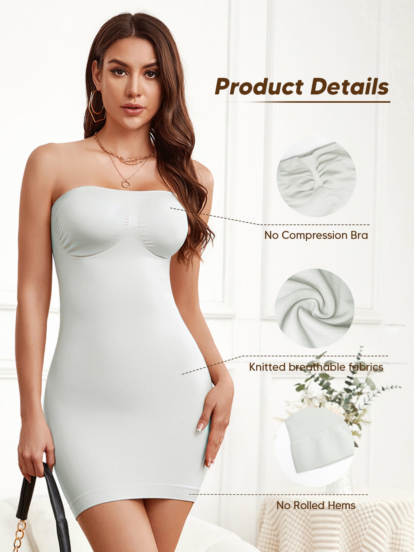 Strapless Shapewear Dress for Body Shaping - TrimTones