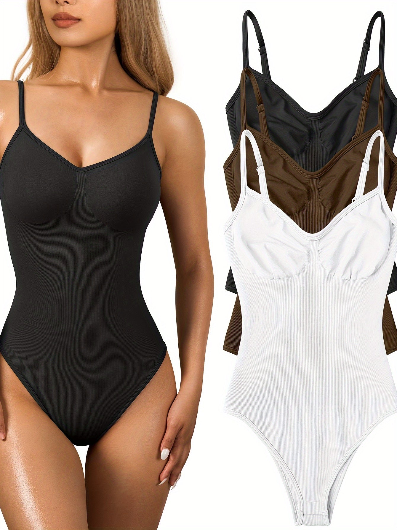 Ribbed Sleeveless Adjustable Bodysuits - TrimTones