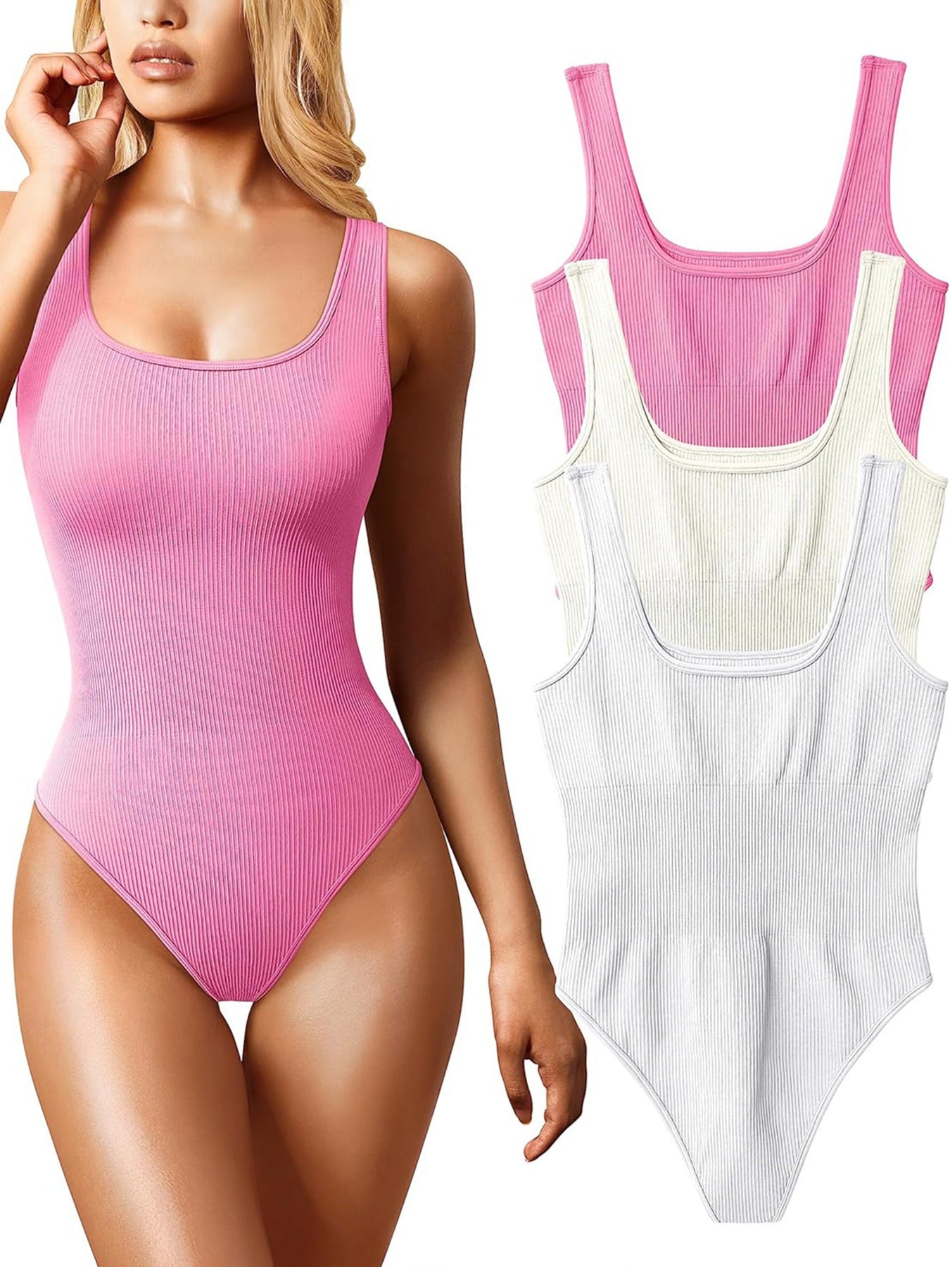 Sleeveless Ribbed Bodysuit For Women - TrimTones