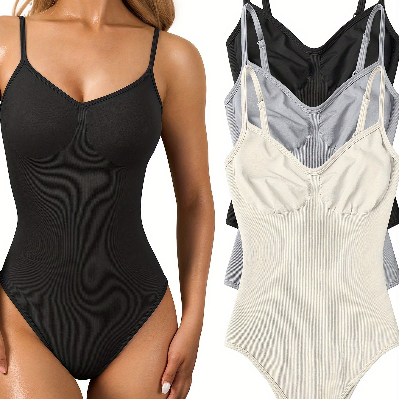 Ribbed Sleeveless Adjustable Bodysuits - TrimTones