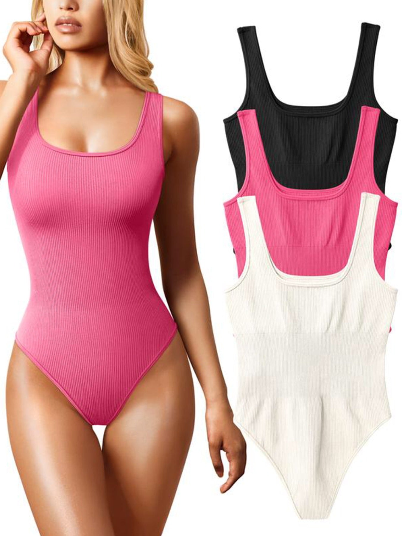 Sleeveless Ribbed Bodysuit For Women - TrimTones