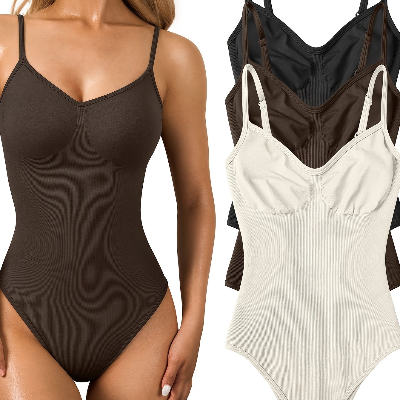 Ribbed Sleeveless Adjustable Bodysuits - TrimTones